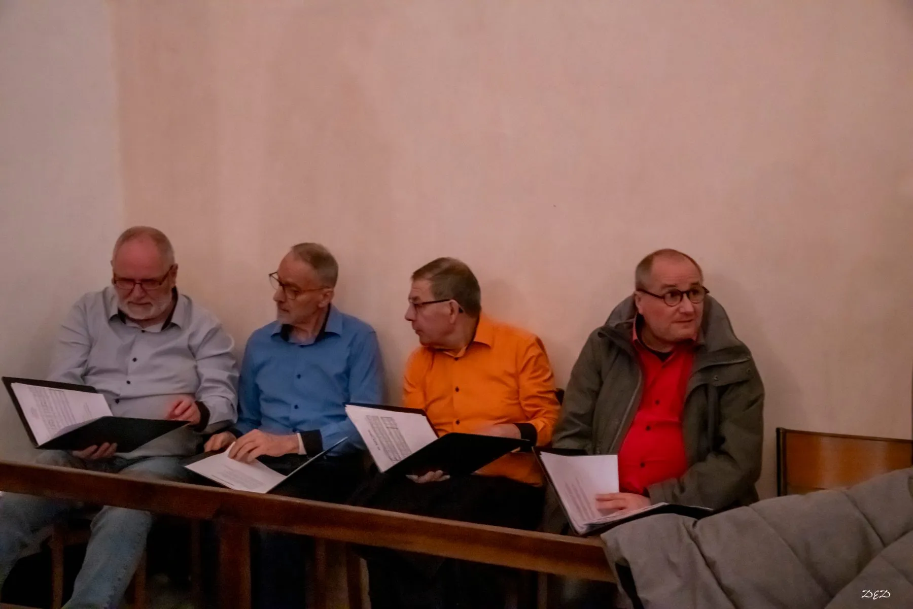 Choristes entre deux chants